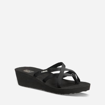 Teva Mush Mandalyn Wedge Ola 2 - Women's Teva Wedge Sandals - Black | India (ADSJ96043)